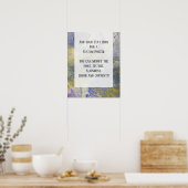 Blaue, Lila und goldmarmorierte Alkoholtink DIY Poster (Küche)