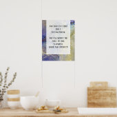 Blaue, Lila und goldmarmorierte Alkoholtink DIY Poster (Küche)