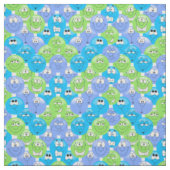 Blaue, Lila und grüne 😀 Emoji-Muster Stoff (Muster)