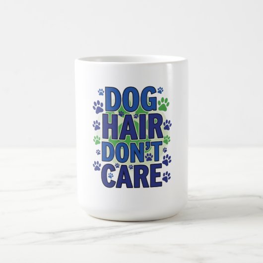Blaue, lila und grüne Hundepapierdrucke Kaffeetasse (Mittel)