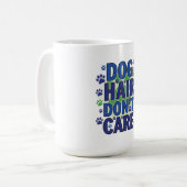 Blaue, lila und grüne Hundepapierdrucke Kaffeetasse (Vorderseite Links)