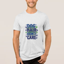 Blaue, lila und grüne Hundepapierdrucke Tri-Blend Shirt