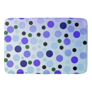 blaue Lila und grüne Polka-Punkte, Badematte