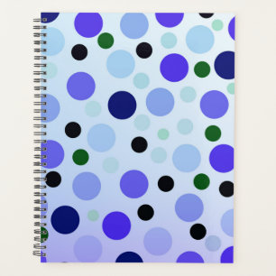 blaue Lila und grüne Polka-Punkte, Planer