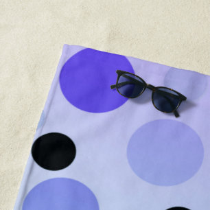 blaue Lila und grüne Polka-Punkte, Strandtuch