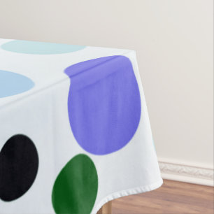 blaue Lila und grüne Polka-Punkte, Tischdecke
