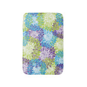 Blaue, lila und Limone grüne Mamas Badematte (Vorderseite Vertikal)