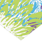 Blaue, lila und Limone grüne Mamas Kurzer Tischläufer (Ecke)