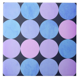 Blaue Lila und rosa Kreise Fliese