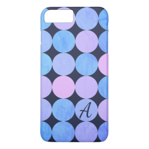 Blaue Lila- und Rosa-Kreismonogramm Case-Mate iPhone Hülle