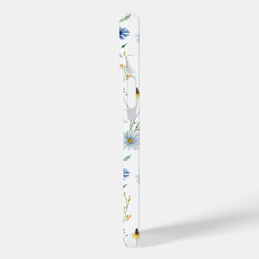 Blaue Lila Wasserfarbe Wildblume Case-Mate iPhone Hülle (Rückseite / Links)