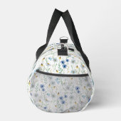 Blaue Lila Wasserfarbe Wildblume Duffle Bag (Rechts)