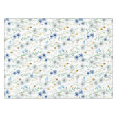 Blaue Lila Wasserfarbe Wildblume Tischdecke (Vorderseite (Horizontal))