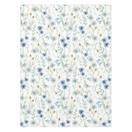 Blaue Lila Wasserfarbe Wildblume Tischdecke