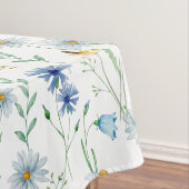 Blaue Lila Wasserfarbe Wildblume Tischdecke (Beispiel)