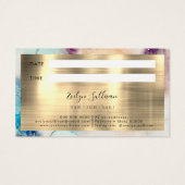 Blaue Lila Wasserfarbenpräparationskarte (Rückseite)