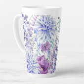 Blaue Lila Wildblume Inspiration Milchtasse (Linke Ecke)