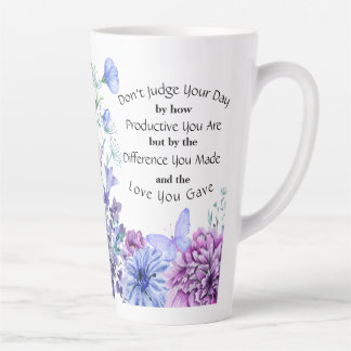 Blaue Lila Wildblume Inspiration Milchtasse