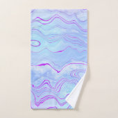 BLAUE LILAC MARBLE BADEZIMMER TOWEL SET (Handtuch)