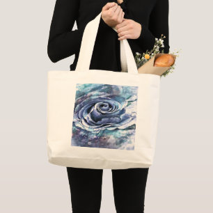 Blaue Lilac-Rose des Cerulean Artistic Jumbo Stoffbeutel