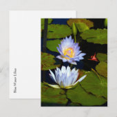 Blaue Lilie Ankündigungspostkarte (Vorne/Hinten)