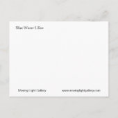 Blaue Lilie Ankündigungspostkarte (Rückseite)