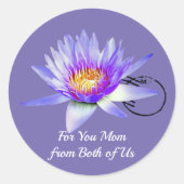 Blaue Lilie, klassischer Rundaufkleber Runder Aufkleber (Vorderseite)