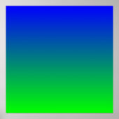 Blaue Limone Gradient Poster (Vorne)