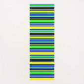 Blaue, Limone und gelbgestrickte Yoga-Mat Yogamatte (Vorderseite)