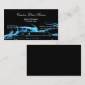 Blaue Limosine NeonVisitenkarte Visitenkarte (Vorne/Hinten)