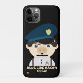 "BLAUE LINE BACON CREW" lustige Polizei Case-Mate iPhone Hülle (Rückseite)