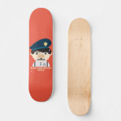 "BLAUE LINE BACON CREW" lustige Polizei Skateboard (Vorderseite)