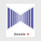 Blaue Linie Buchstabe X Monogramm Aufkleber (Blatt)