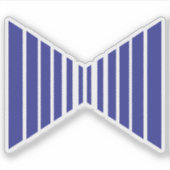 Blaue Linie Buchstabe X Monogramm Aufkleber (Vorderseite)