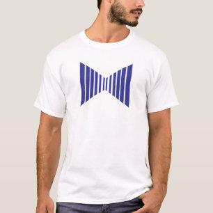 Blaue Linie Buchstabe X Monogramm T-Shirt