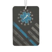 Blaue Linie EMT Sanitäter Vintage Amerikanische Fl Autolufterfrischer (Rückseite)