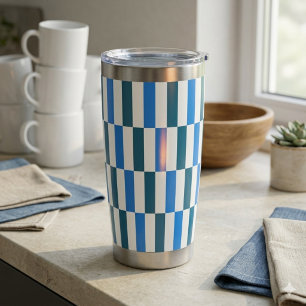 Blaue Linie Flow Thermal Tumbler Thermobecher