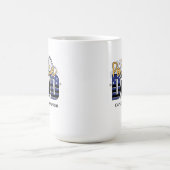 Blaue Linie für das personalisierte Abzeichen Kaffeetasse (Mittel)