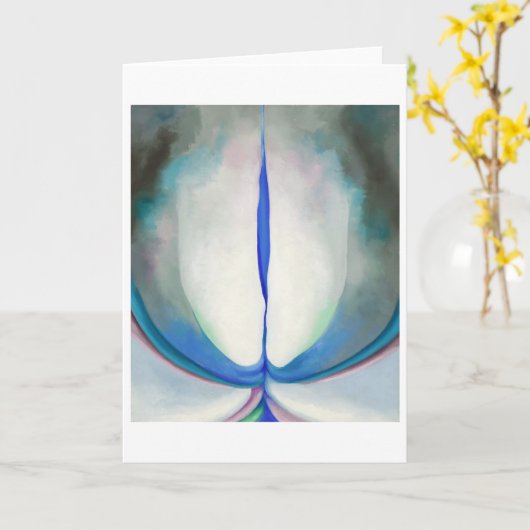 Blaue Linie | Georgia O'Keeffe | Karte (Gelbe Blume)