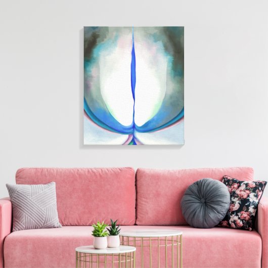 Blaue Linie | Georgia O'Keeffe | Leinwanddruck (Insitu (Wohnzimmer))