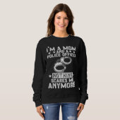 Blaue Linie Ich bin Mutter und Polizeibeamter Sweatshirt (Vorne ganz)