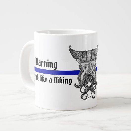 Blaue Linie mit Tasse (Vorderseite Links)