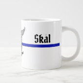 Blaue Linie mit Tasse (Rechts)