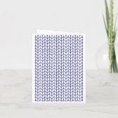 BLAUE LINIE STRICK Note Card/Vertikal Karte (Rückseite)