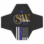 Blaue Linie und Mit Monogramm Name / Moderne Unter Fußball (Flach)