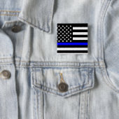 Blaue Linie US-Flagge Button (Beispiel)