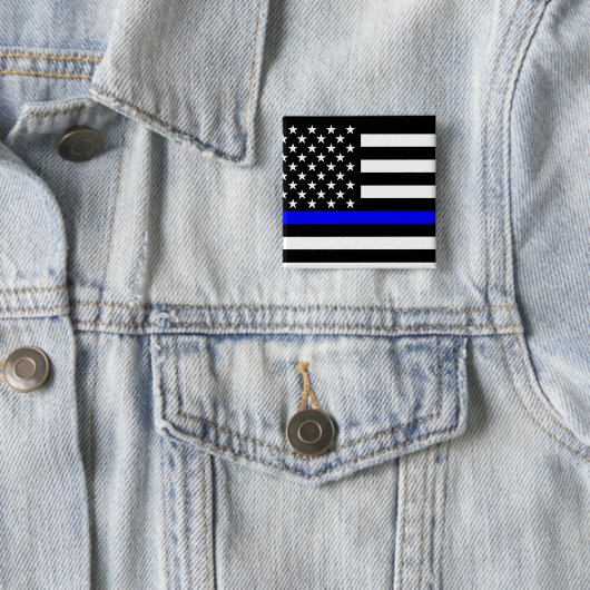 Blaue Linie US-Flagge Button (Beispiel)