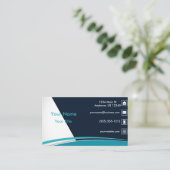 Blaue Linie Visitenkarte (Stehend Vorderseite)