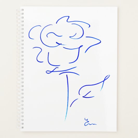 Blaue Linien 4 Agenda Planer (Vorderseite)