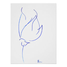 blaue Linien 6 Poster